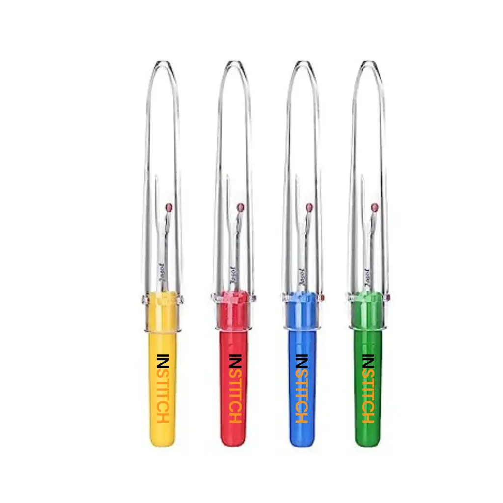 Stitch Opener, Seam Ripper, Seam Opener, Opener for Tailoring, Stitch Remover Tool - Multi Colour- (Pack of 4)