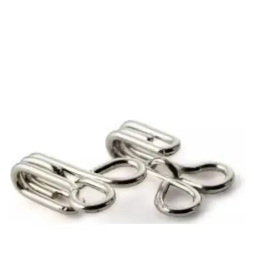 [BlouseHooksx1] Blouse Hooks, Stainless Steel, for Blouse,Dresses & Tailoring- Pack of 100 pc (Silver)