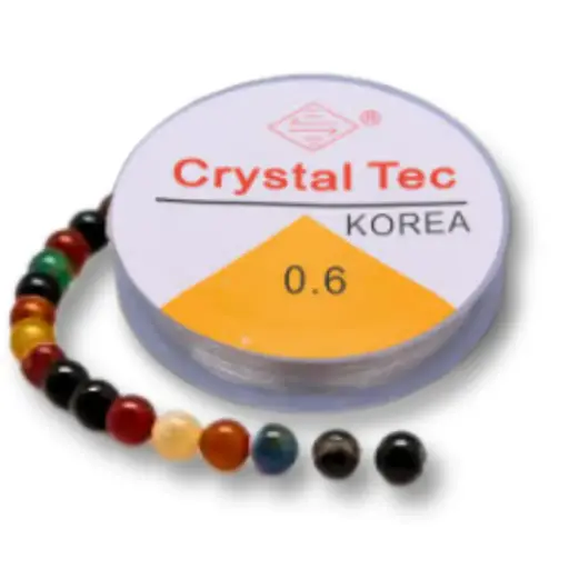 [BeadingCordx1] 0.7mm Braclet Elastic, Strechy Cord Wire, Beading Wire, Crystal Tec Beading- 10 Meter Roll (Clear) (1)