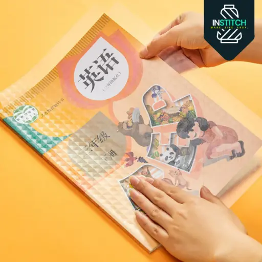 [CopySizeCoverx1] Copy Size Transparent Self Adhesive Book Cover, Sticker Book Cover, Waterproof Book Cover, Pack of 10 Pc, School Copy Cover, Copy Size (Clear) (43 x 30 CM)